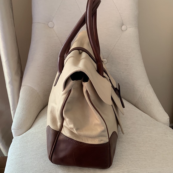 Buttery Soft Genuine Leather Tote Satchel Briefcase Bag Made in Italy - Picture 3 of 16